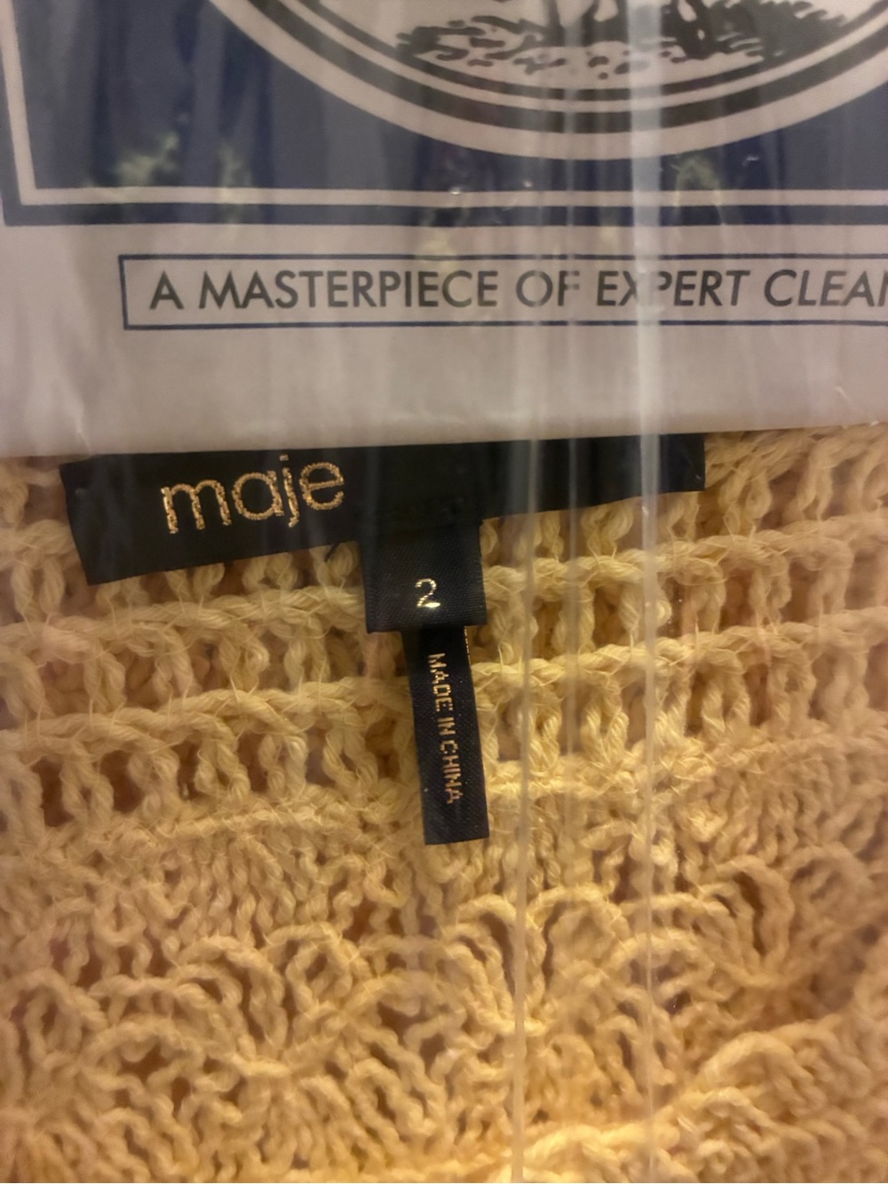 Maje Yellow Crochet Midi Two-Piece Set - Size 8 - Picture 6 of 7